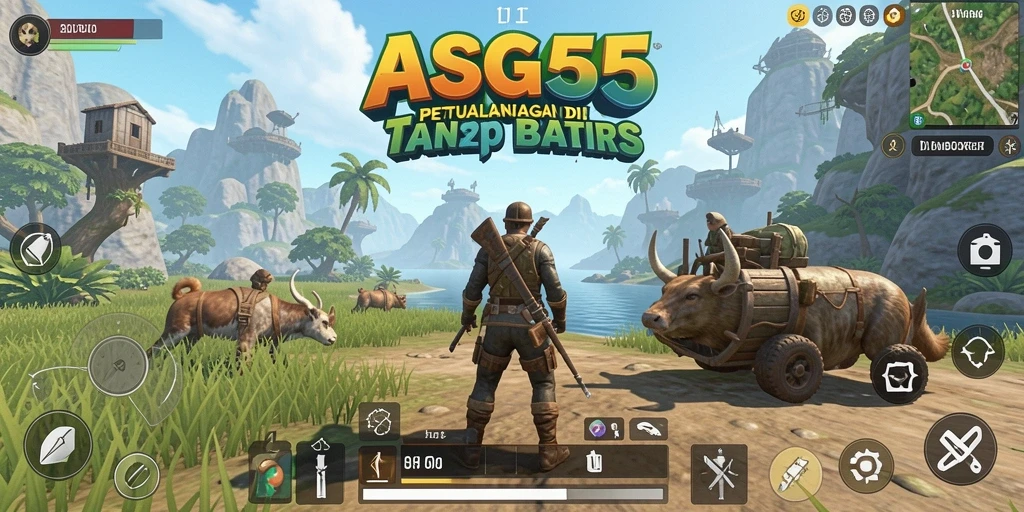 Tampilan gameplay ASG55 yang menawan dalam dunia terbuka.