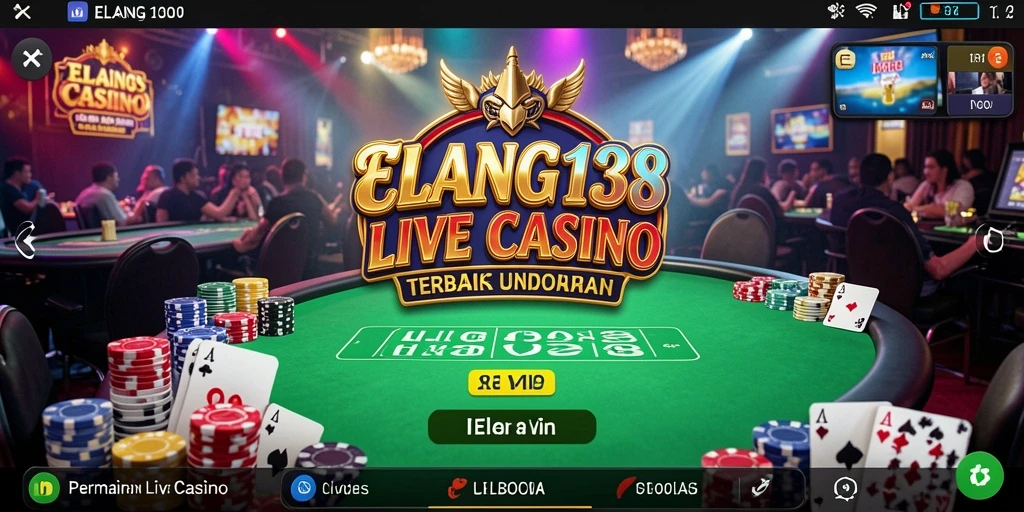Screenshot gameplay ELANG138 menampilkan suasana Live Casino yang mendebarkan.