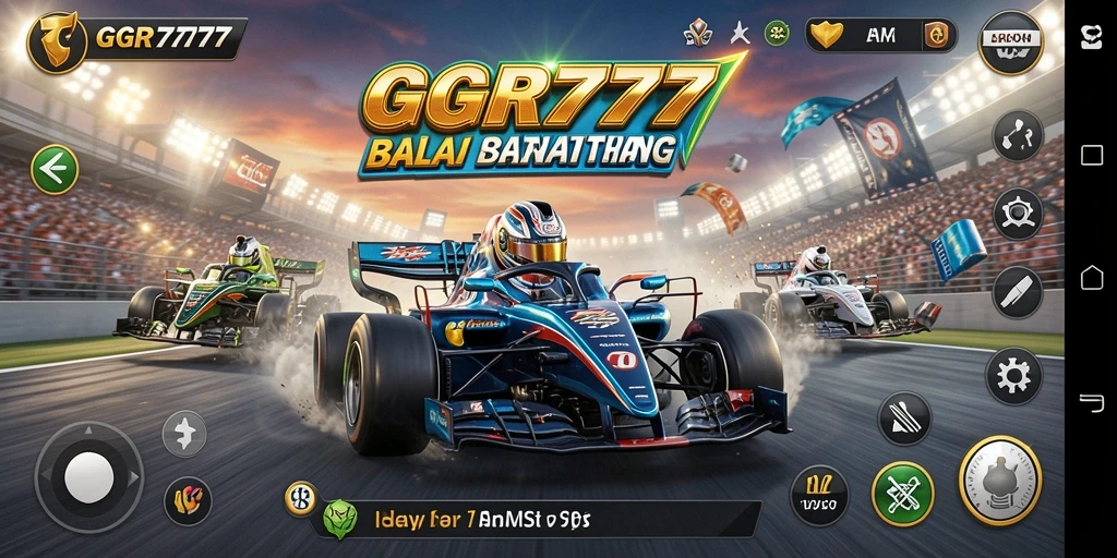 Screenshot GGR7777 menampilkan aksi balapan yang mendebarkan dan grafis yang menawan.