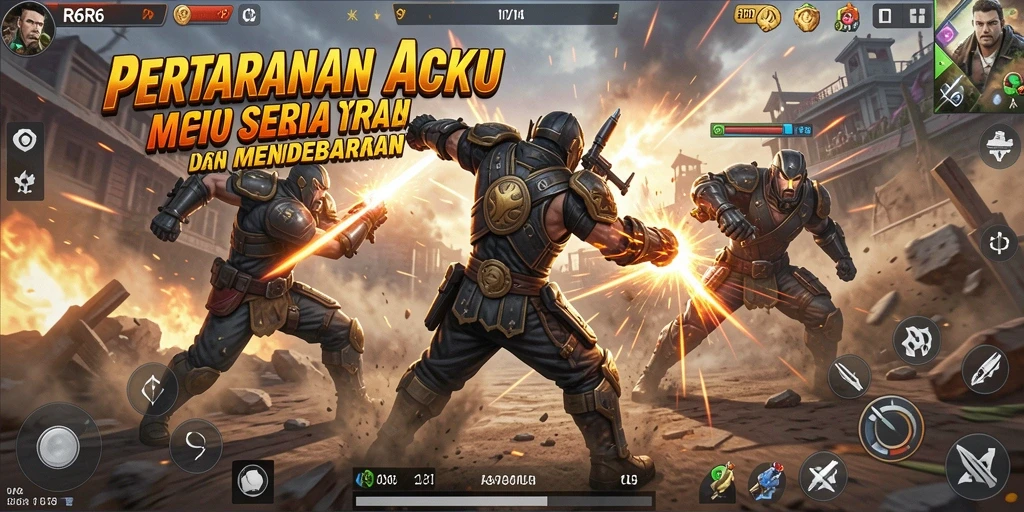 Tampilan pertarungan seru di R6R6.